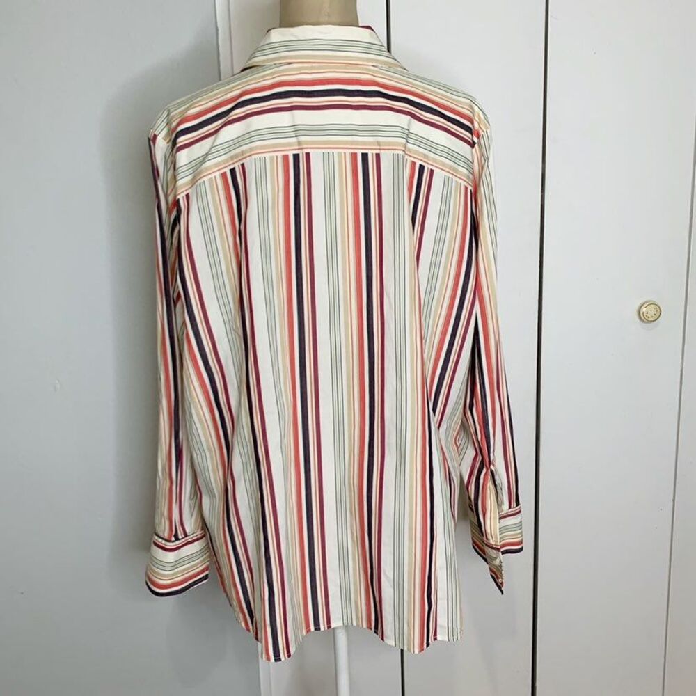 Tommy Hilfiger Women’s Striped Shirt Size 22 Long SLeeve - Picture 3 of 12